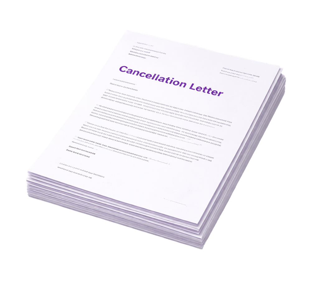 Organised cancellation letter